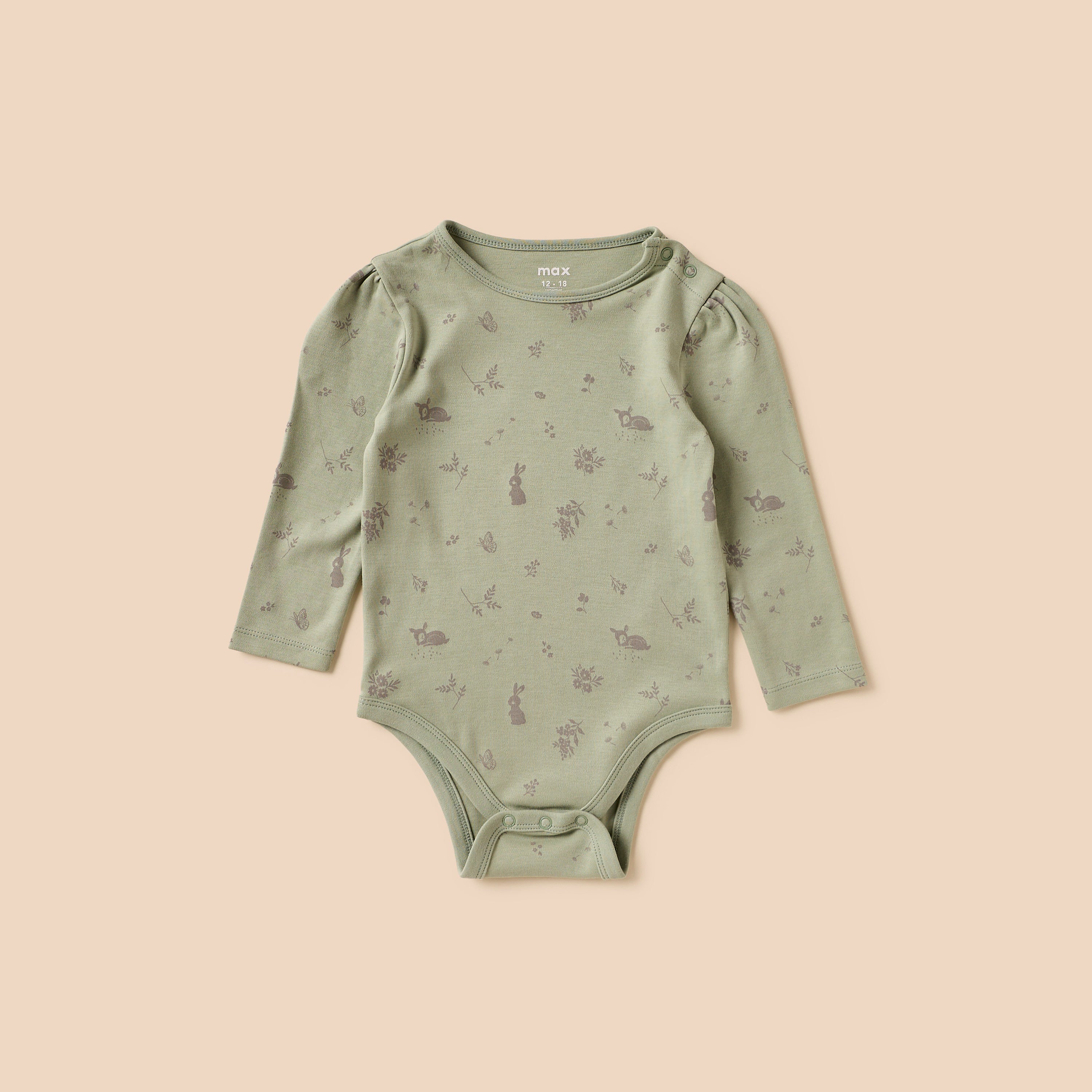 Pack of 3 - Botanical Print Bodysuit