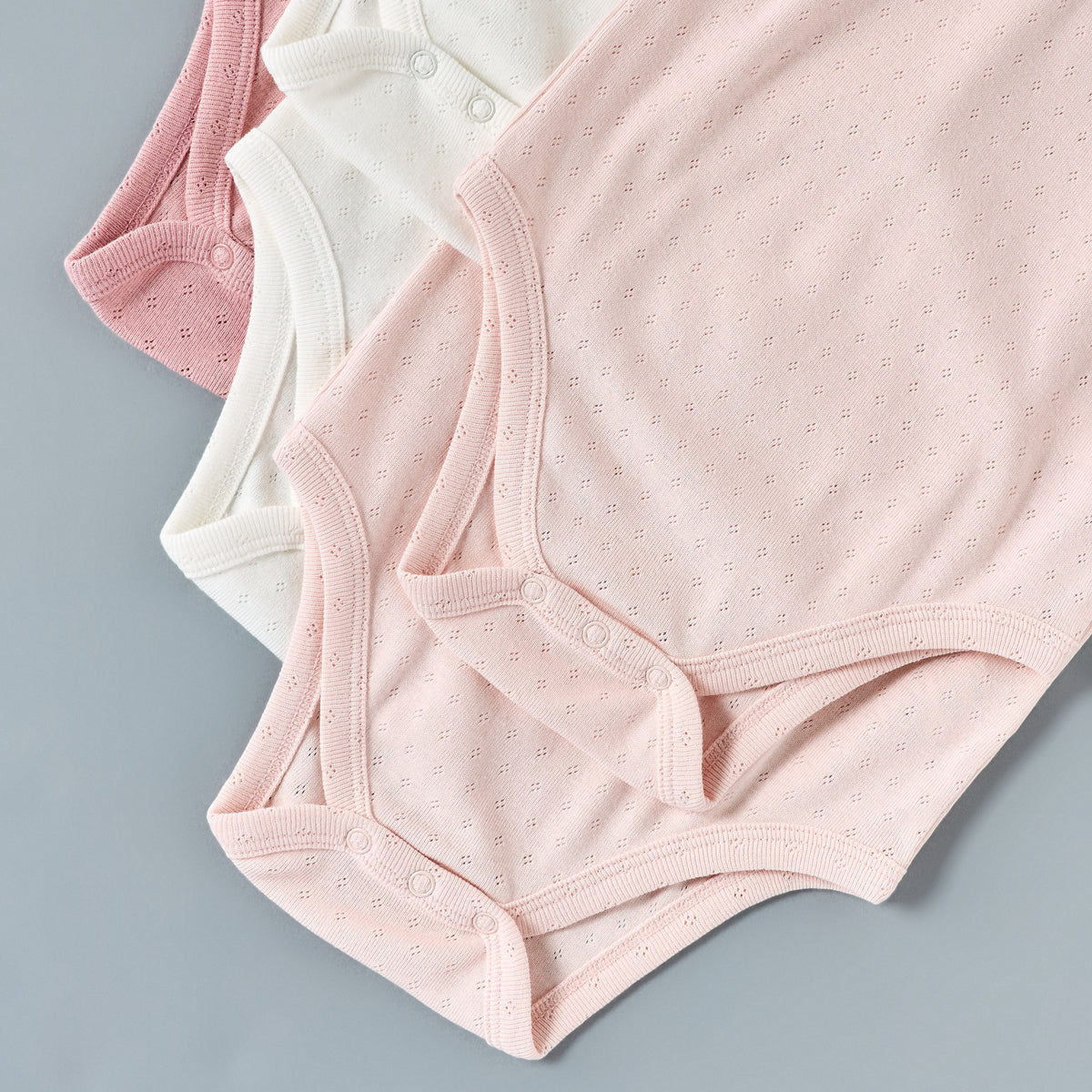 Pack of 5 - Textured Sleeveless Cotton Bodysuit