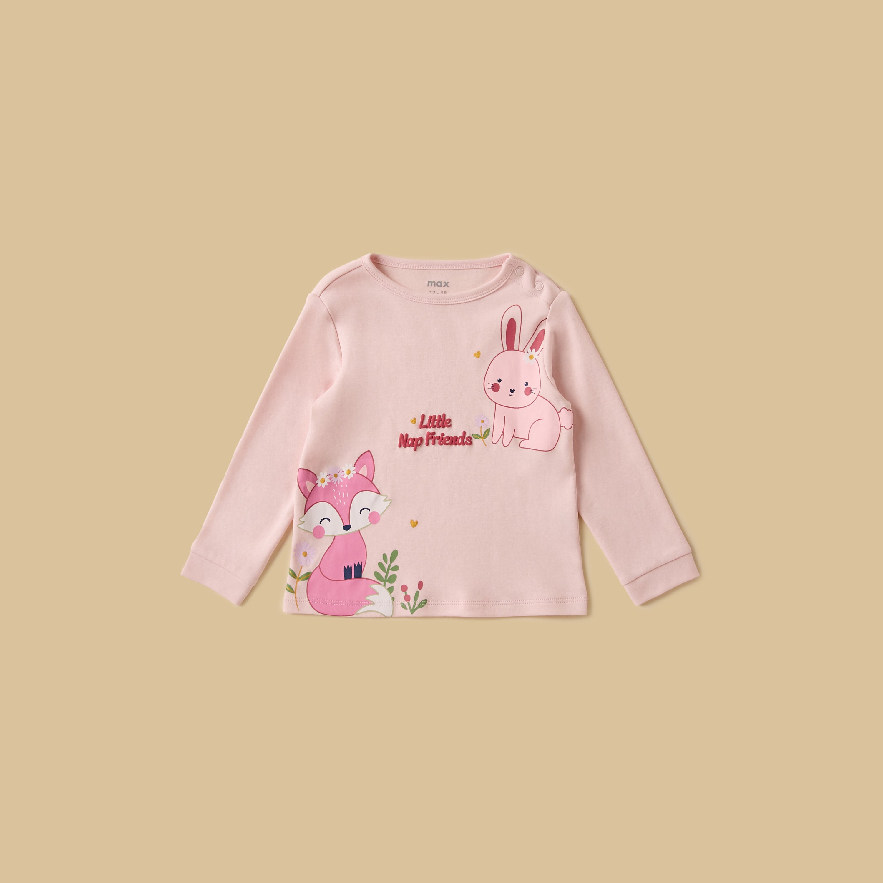 Pack of 2 - Printed Cotton Pyjama Set