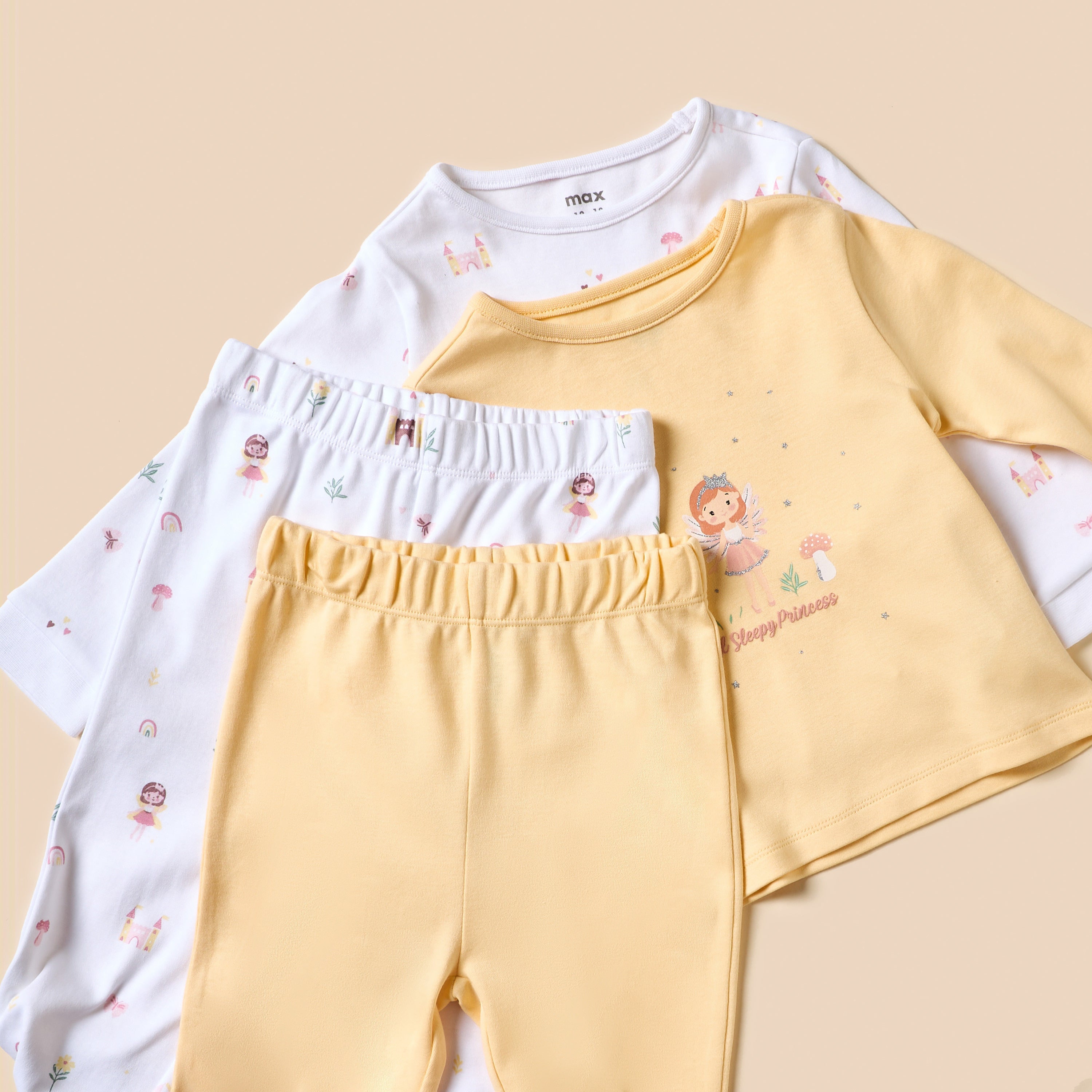 Pack of 2 - Fairy Print T-shirt and Pyjamas Set
