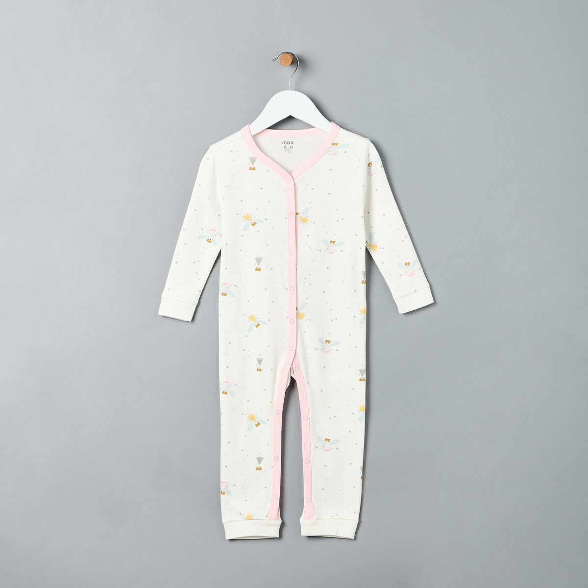 All-Over Fairy Print Sleepsuit with Headband