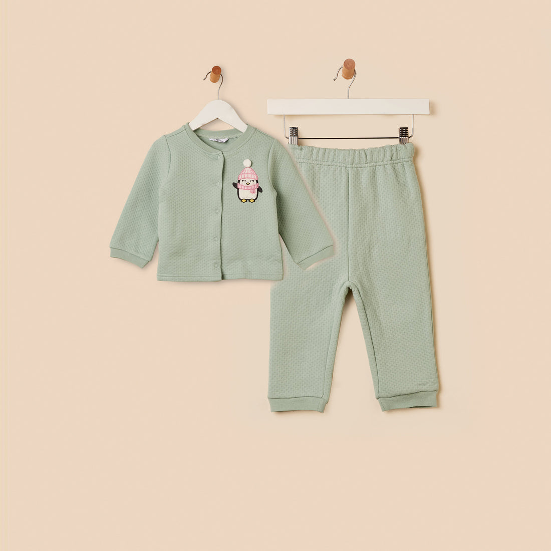 Penguin Embroidered Pyjama Set