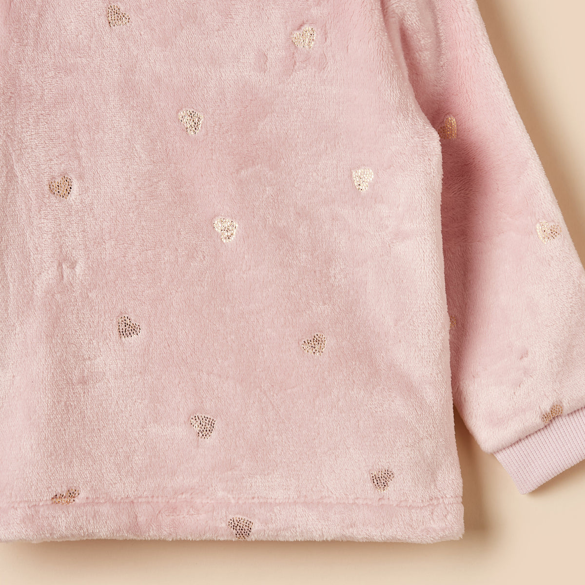 Heart Foil Print Pyjama Set