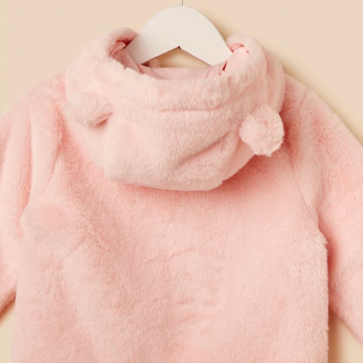 Textured Heart Accent Hooded Pramsuit