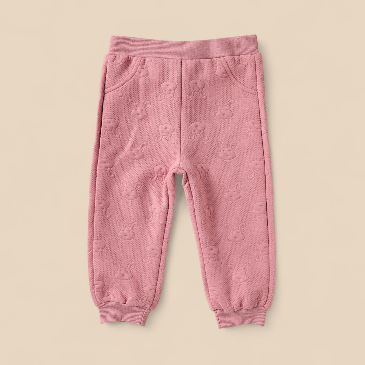 Bunny Embossed Hoodie with Bodysuit and Joggers