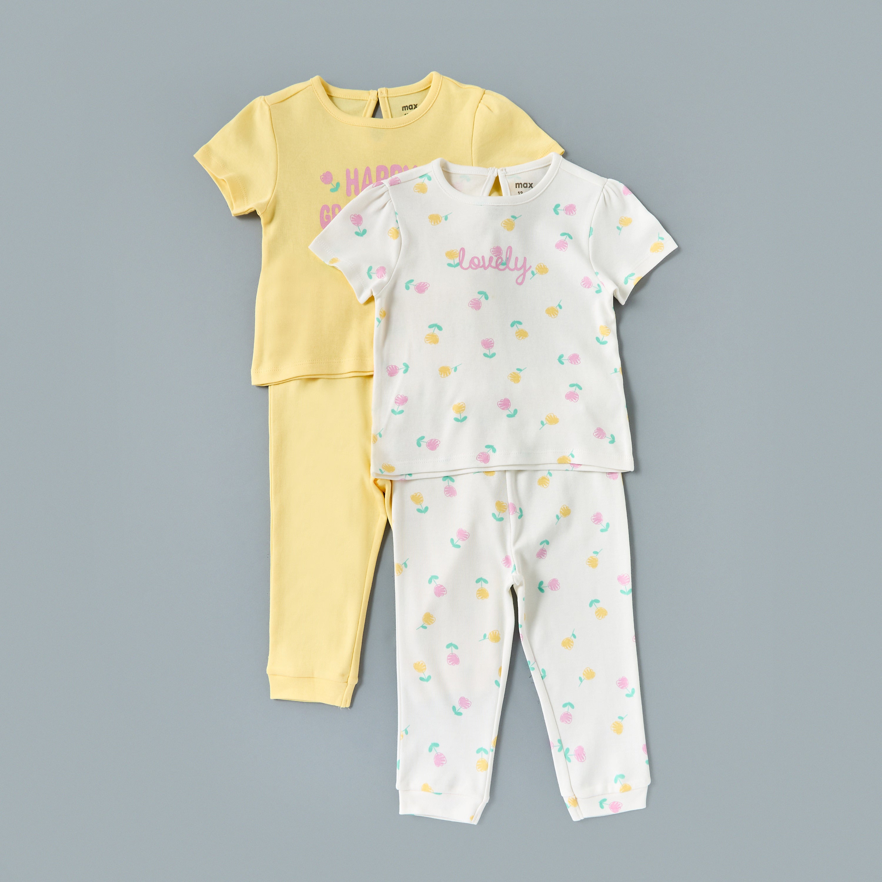 Pack of 2 - Printed Cotton Pyjama Set - Multicolour / 12-18 mths