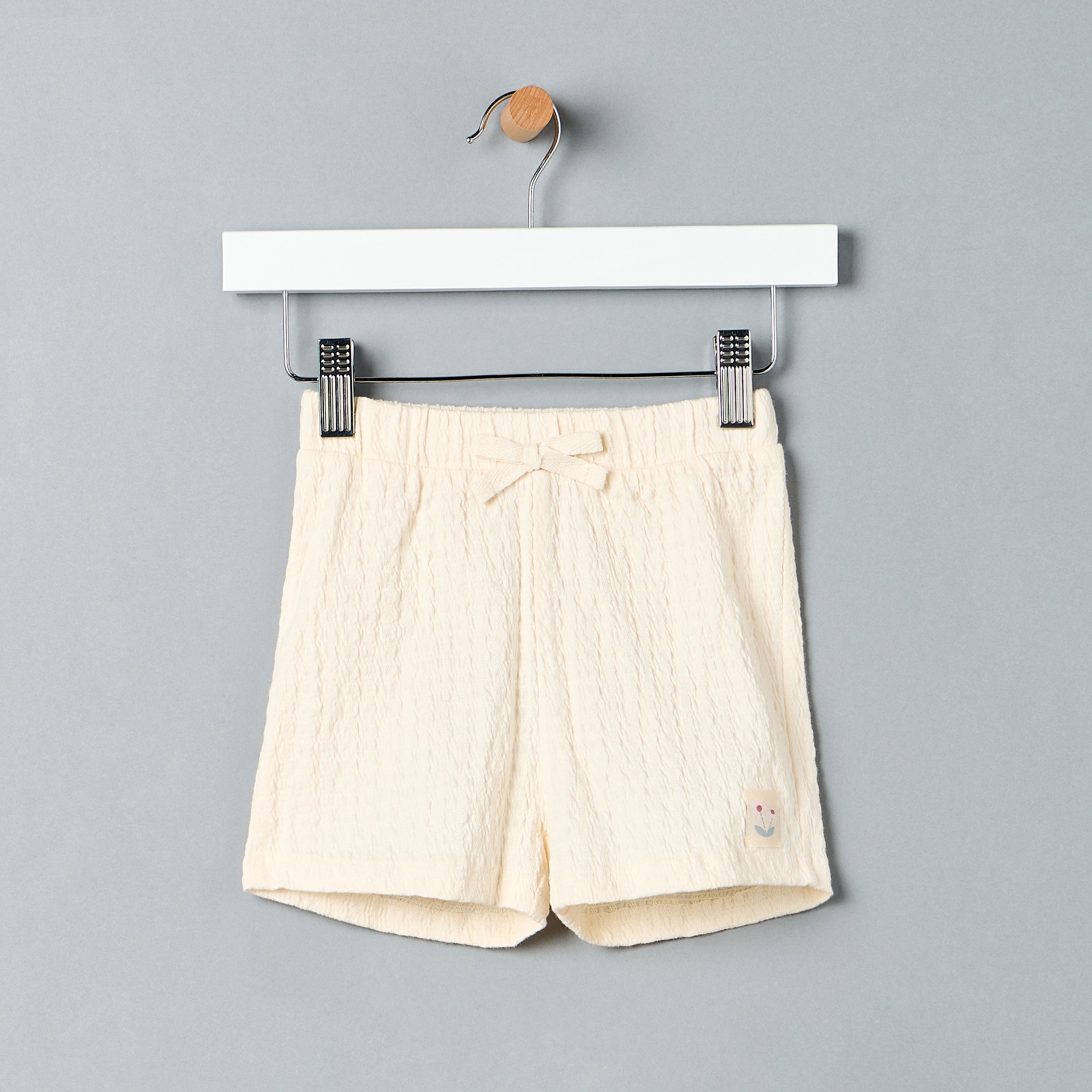 Textured T-shirt and Shorts Set