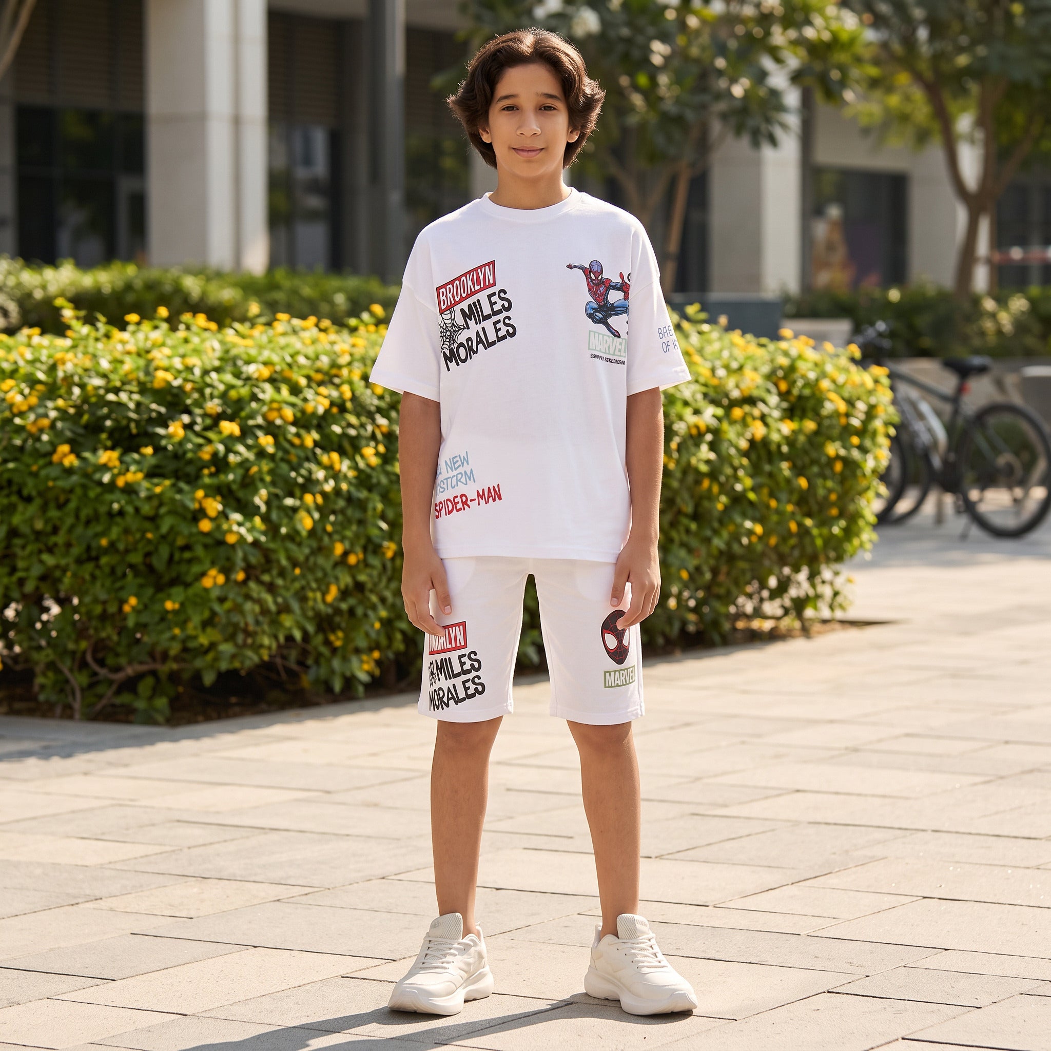 Spider-Man Print T-shirt and Shorts Set