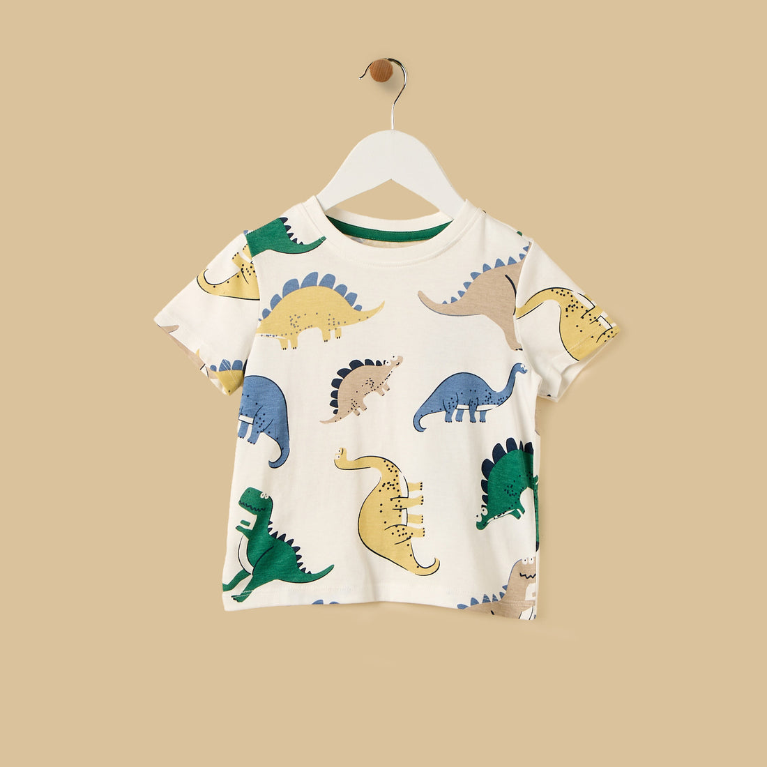 Dinosaur Print Cotton T-shirt and Shorts Set