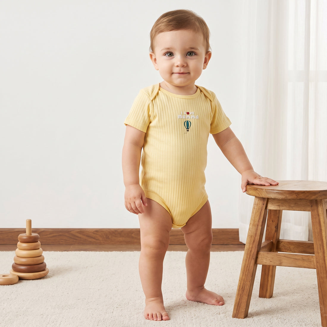 Pack of 3 - Transport Print Cotton Bodysuit