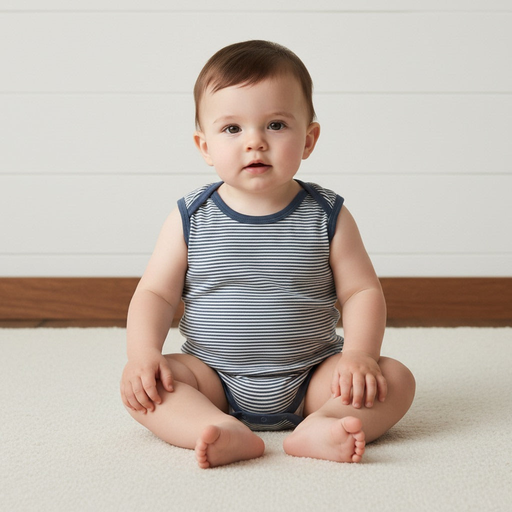 Pack of 5 - Assorted Sleeveless Cotton Bodysuit