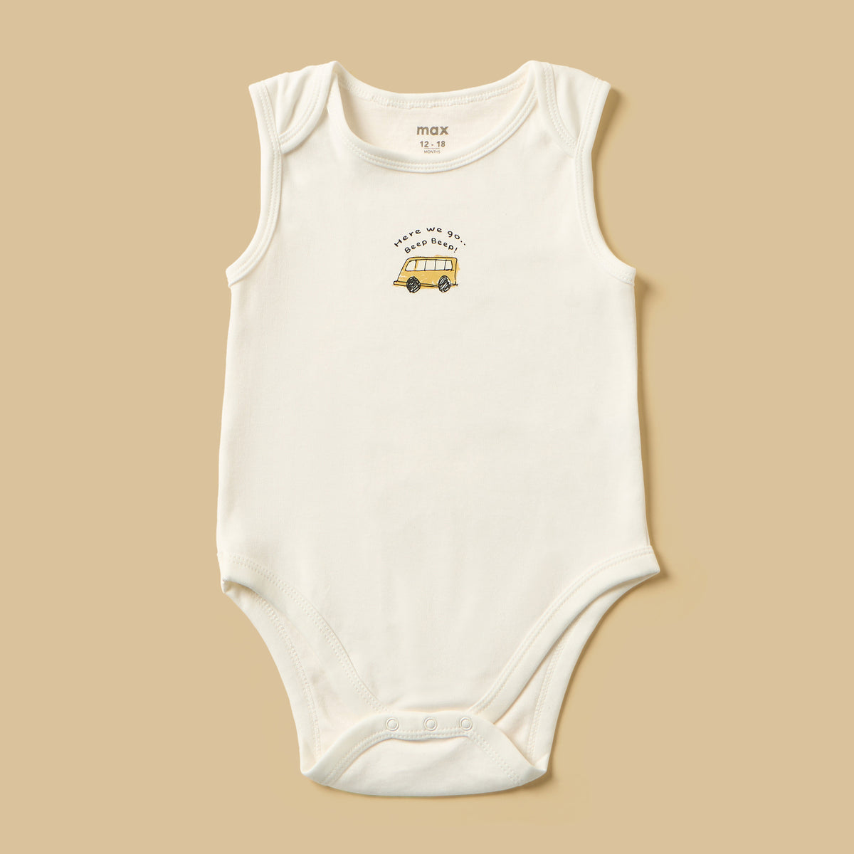 Pack of 5 - Vehicle Print Sleeveless Cotton Bodysuit