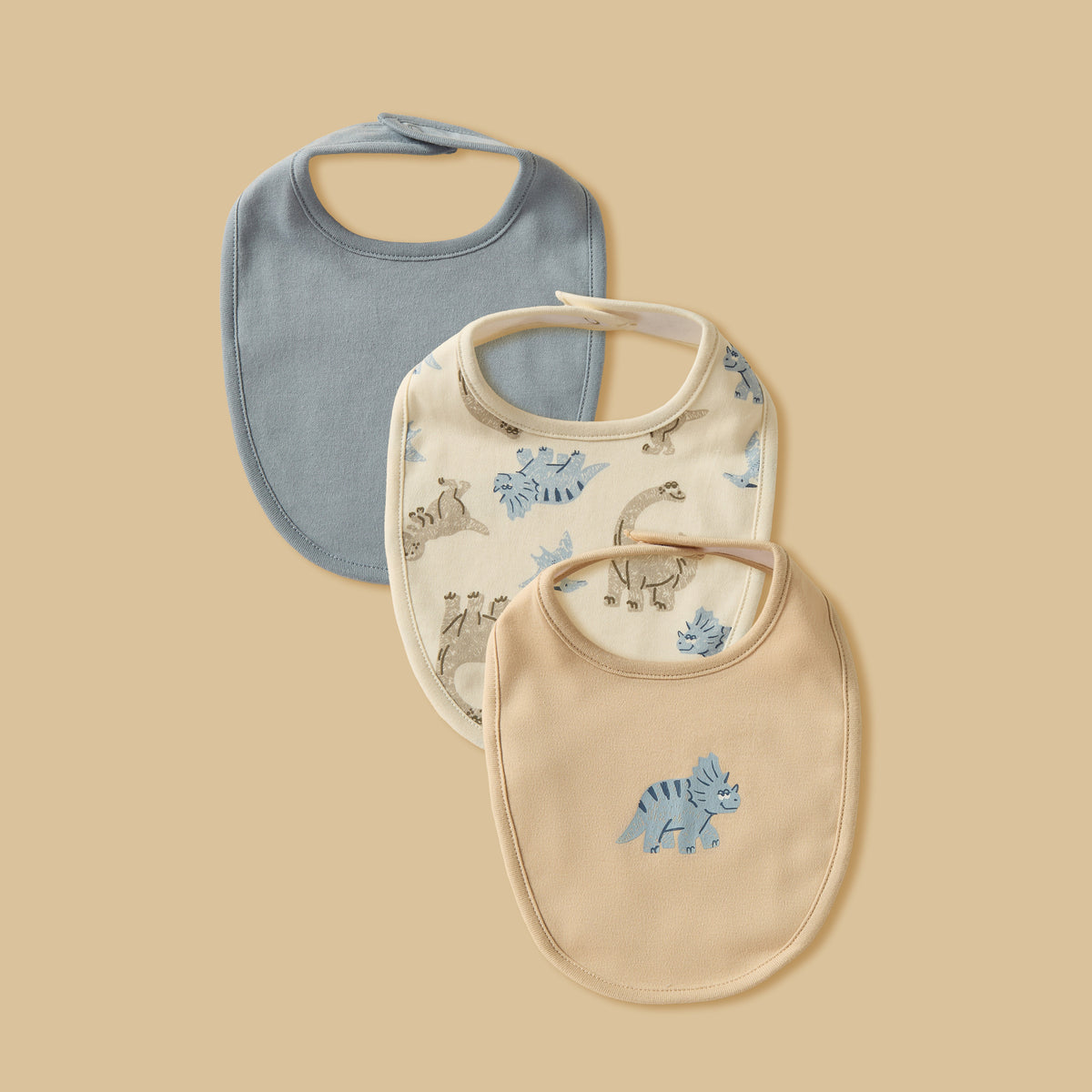 Pack of 3 - Dinosaur Print Bib