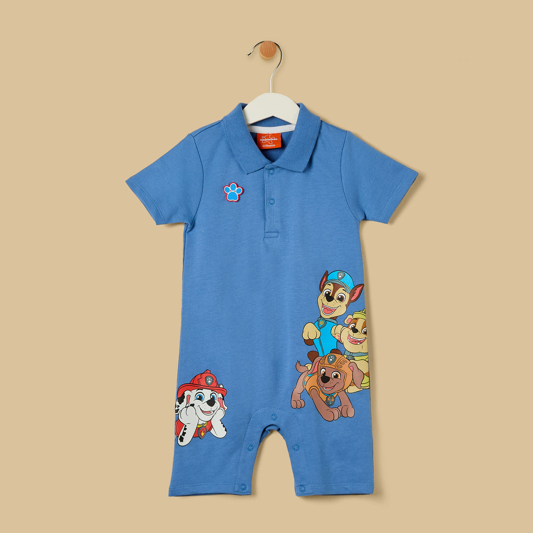 PAW Patrol Print Collared Cotton Romper