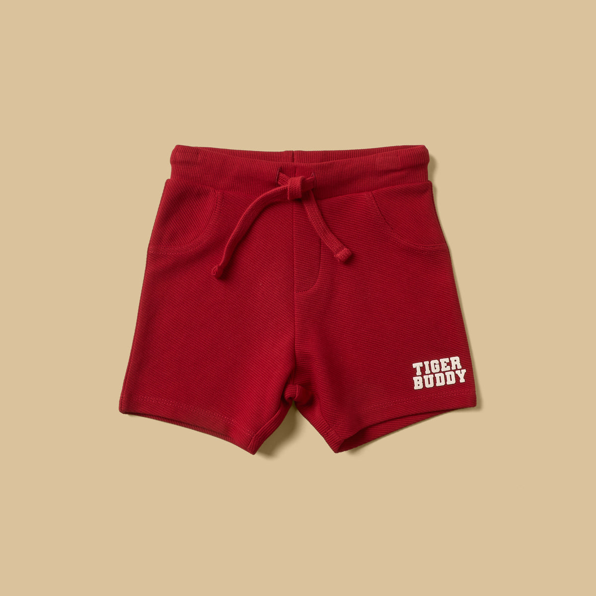 Tiger Embossed Cotton T-shirt with Shorts and Cap