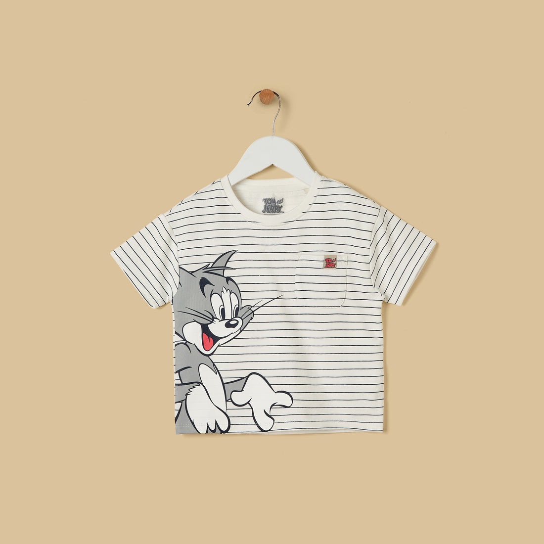 Tom and Jerry Print Cotton T-shirt and Shorts Set