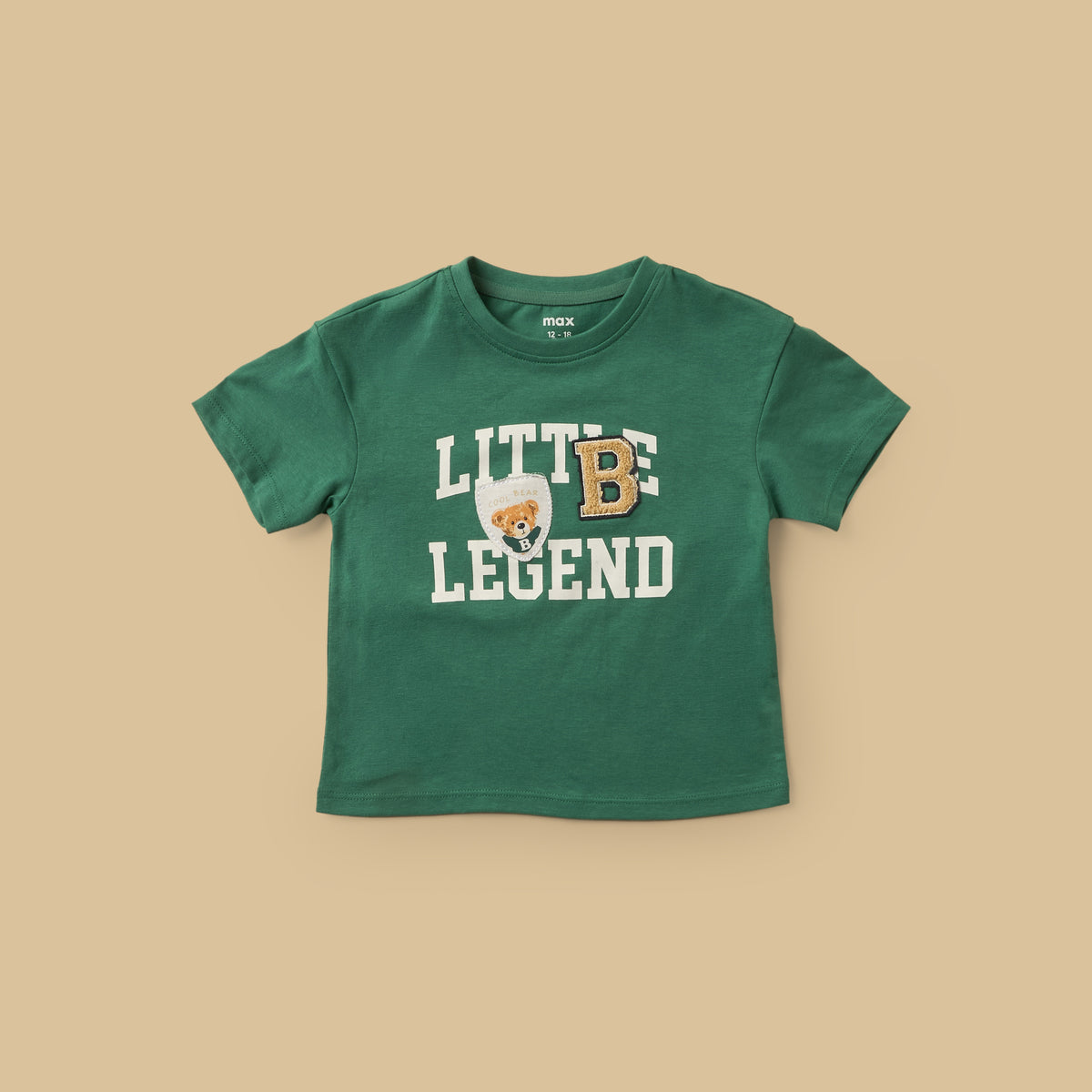 Pack of 3 - Little League Bear Print Cotton T-shirt