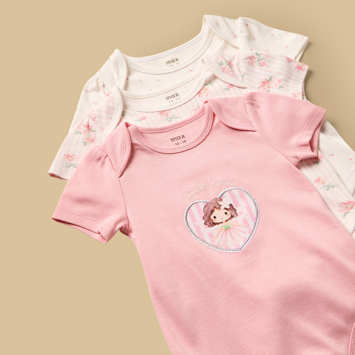 Pack of 3 - Assorted Cotton Bodysuit