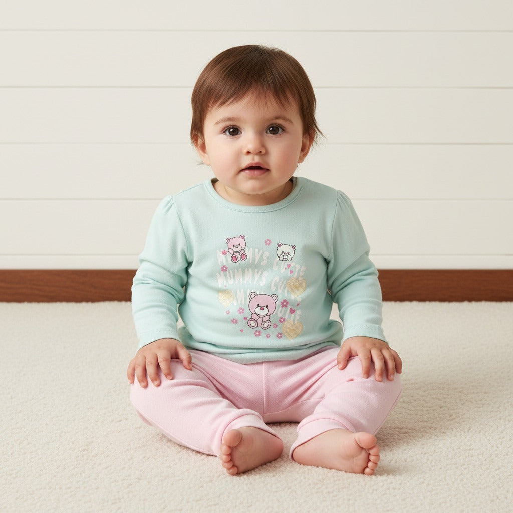 Pack of 2 - Printed Cotton Pyjama Set