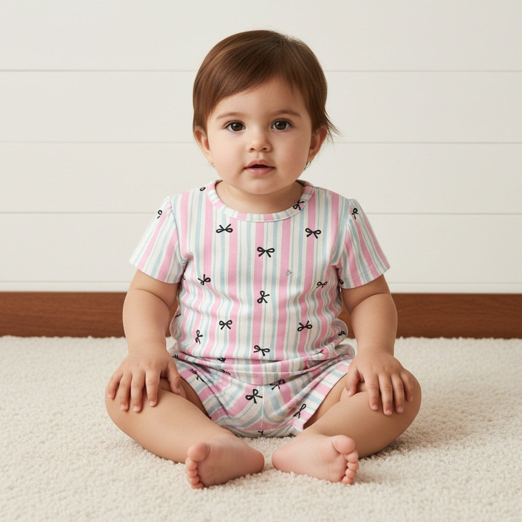 Pack of 2 - Printed Cotton Pyjama Set
