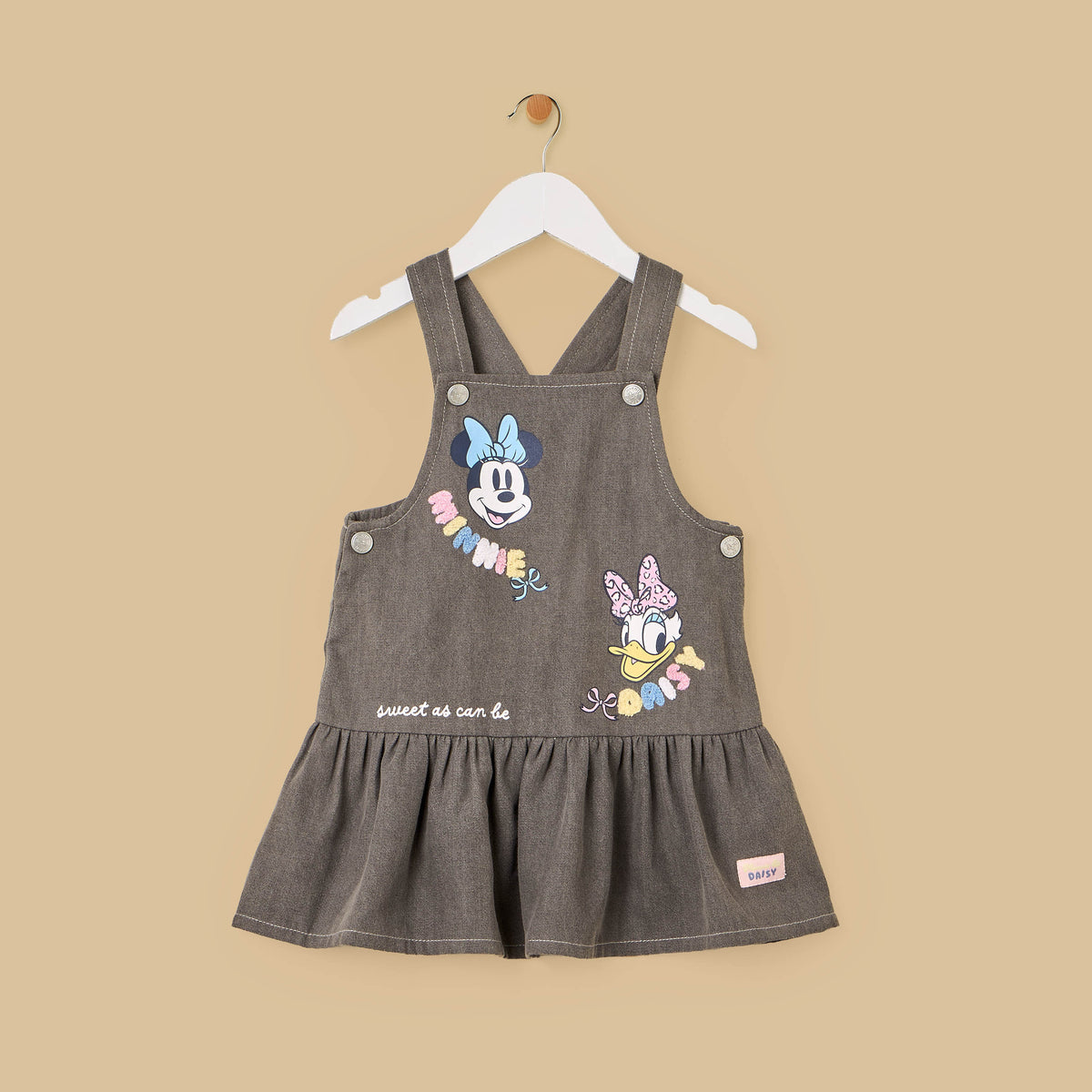 Minnie Mouse and Daisy Duck Print Pinafore and T-shirt Set