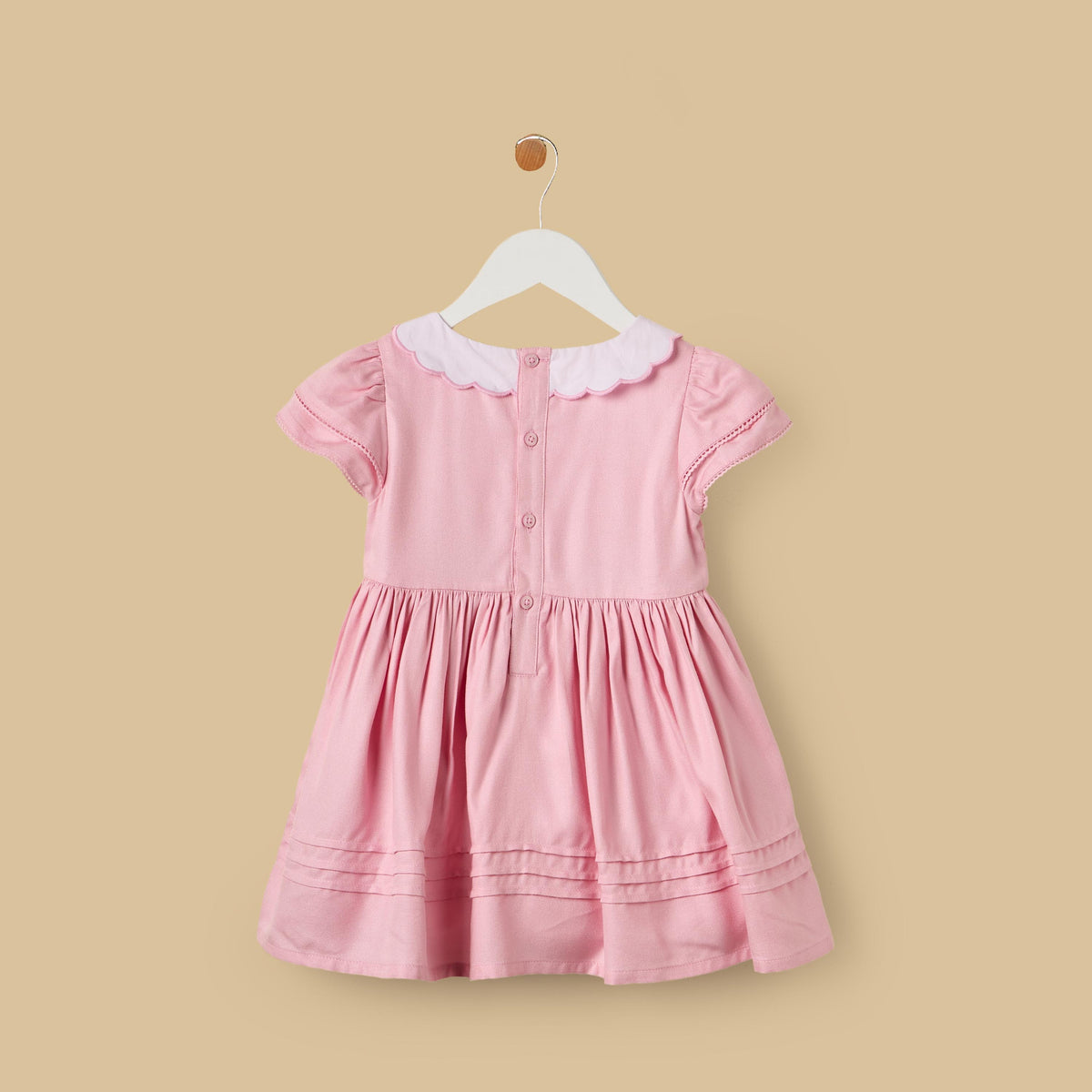 Shirred Peter Pan Collar Dress with Bloomers