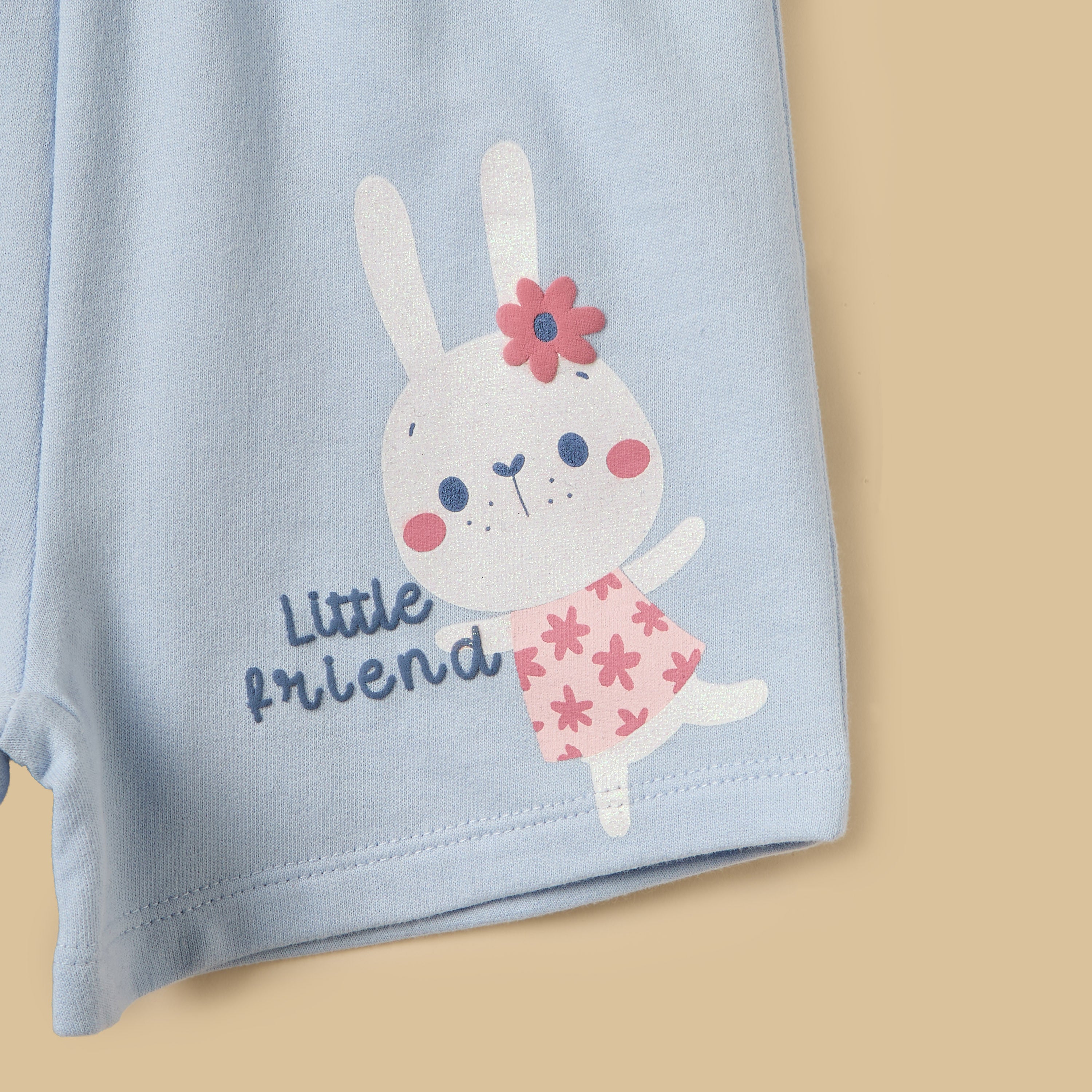 House Print Cotton Top and Shorts Set