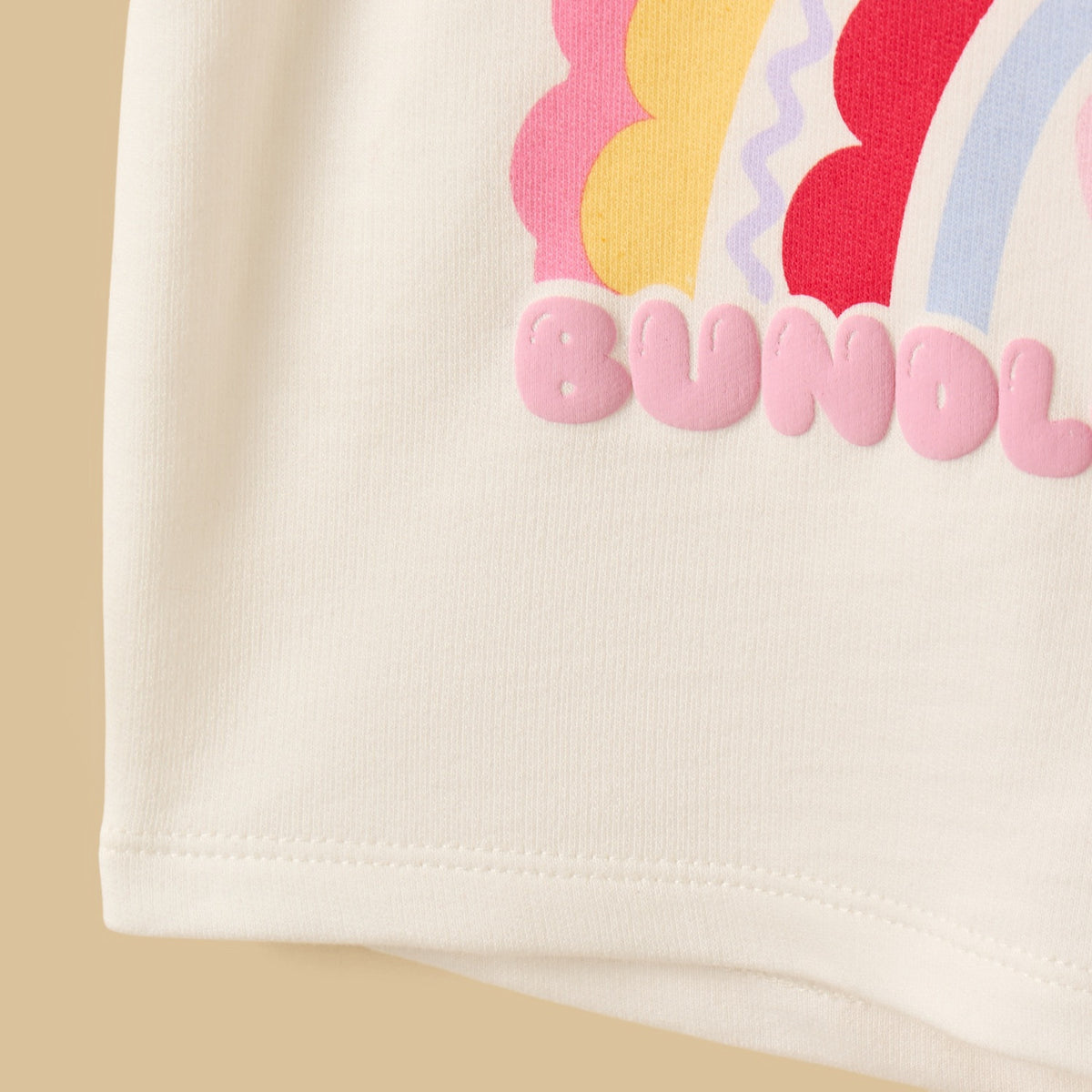Rainbow Print Cotton Top and Shorts Set