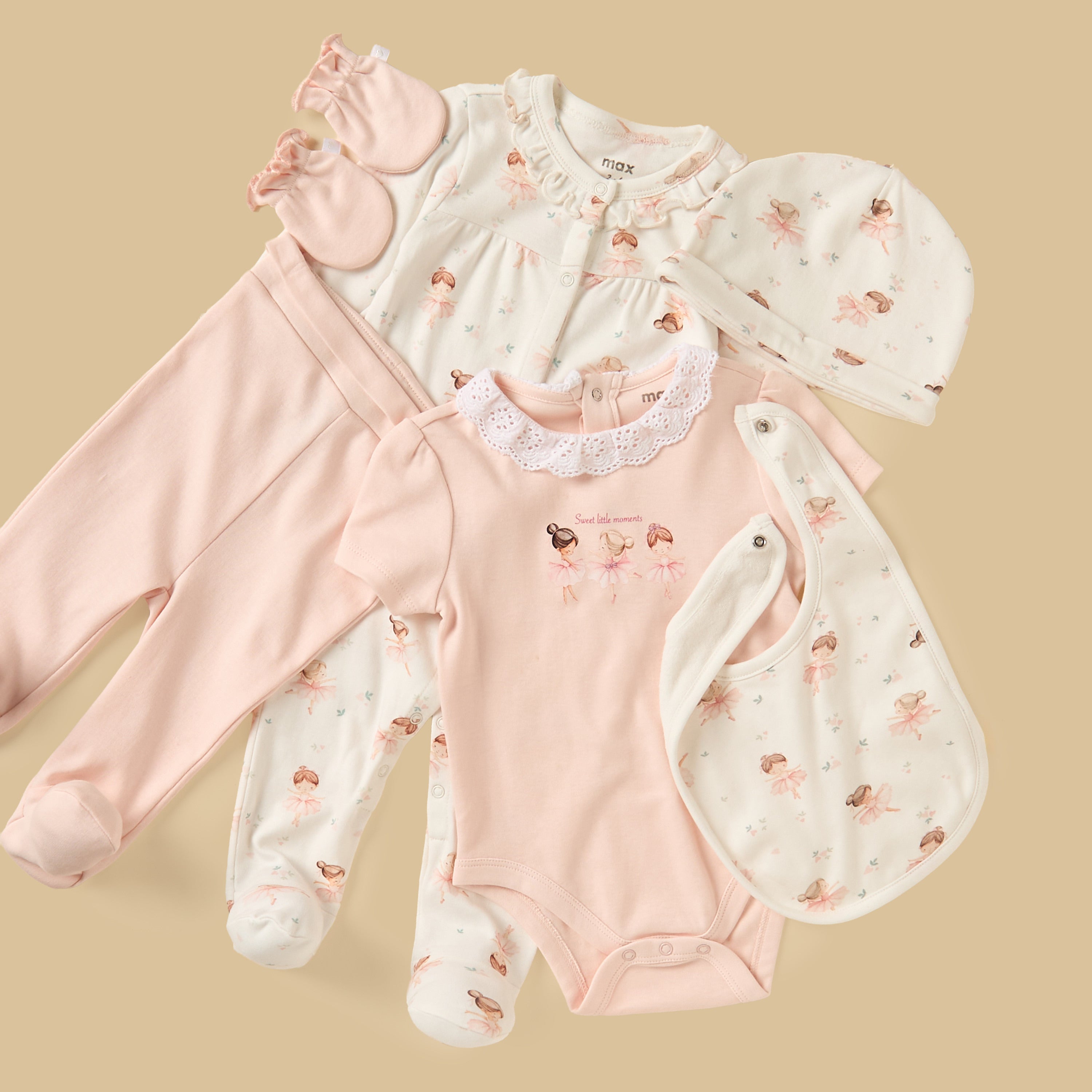 Fairy Print 6-Piece Cotton Clothing Set