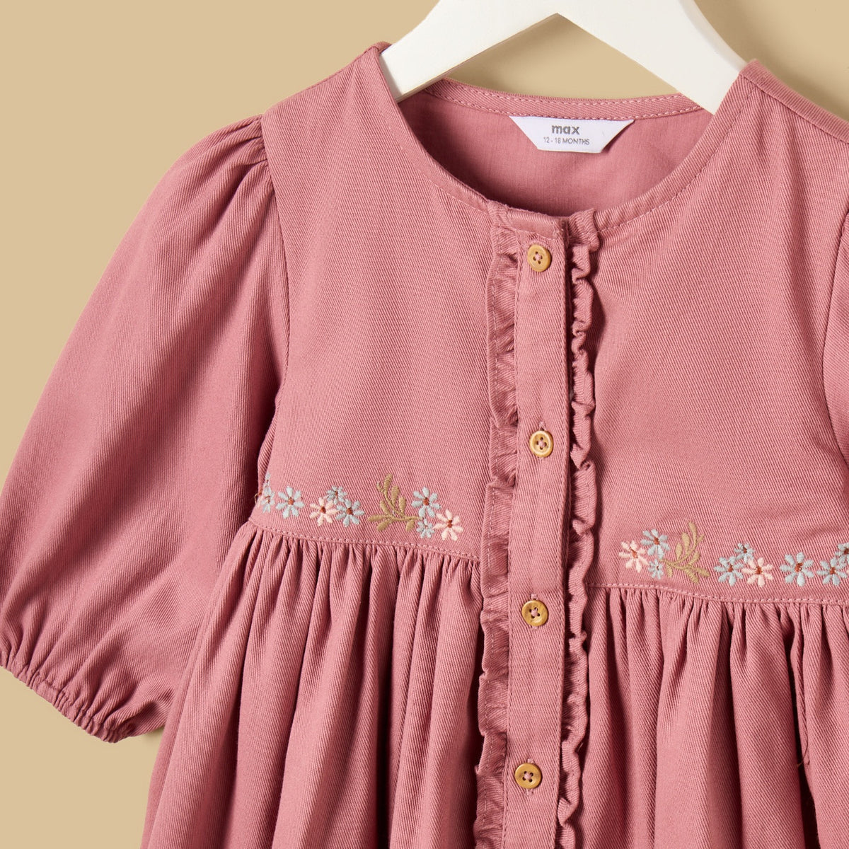Floral Embroidered Dress with Bloomers