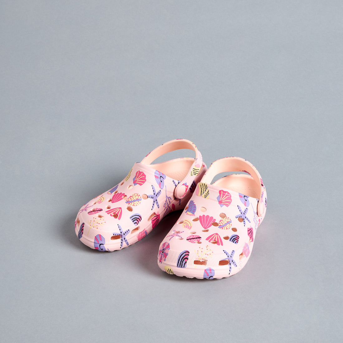 Printed Clogs with Backstrap - Pink / 26