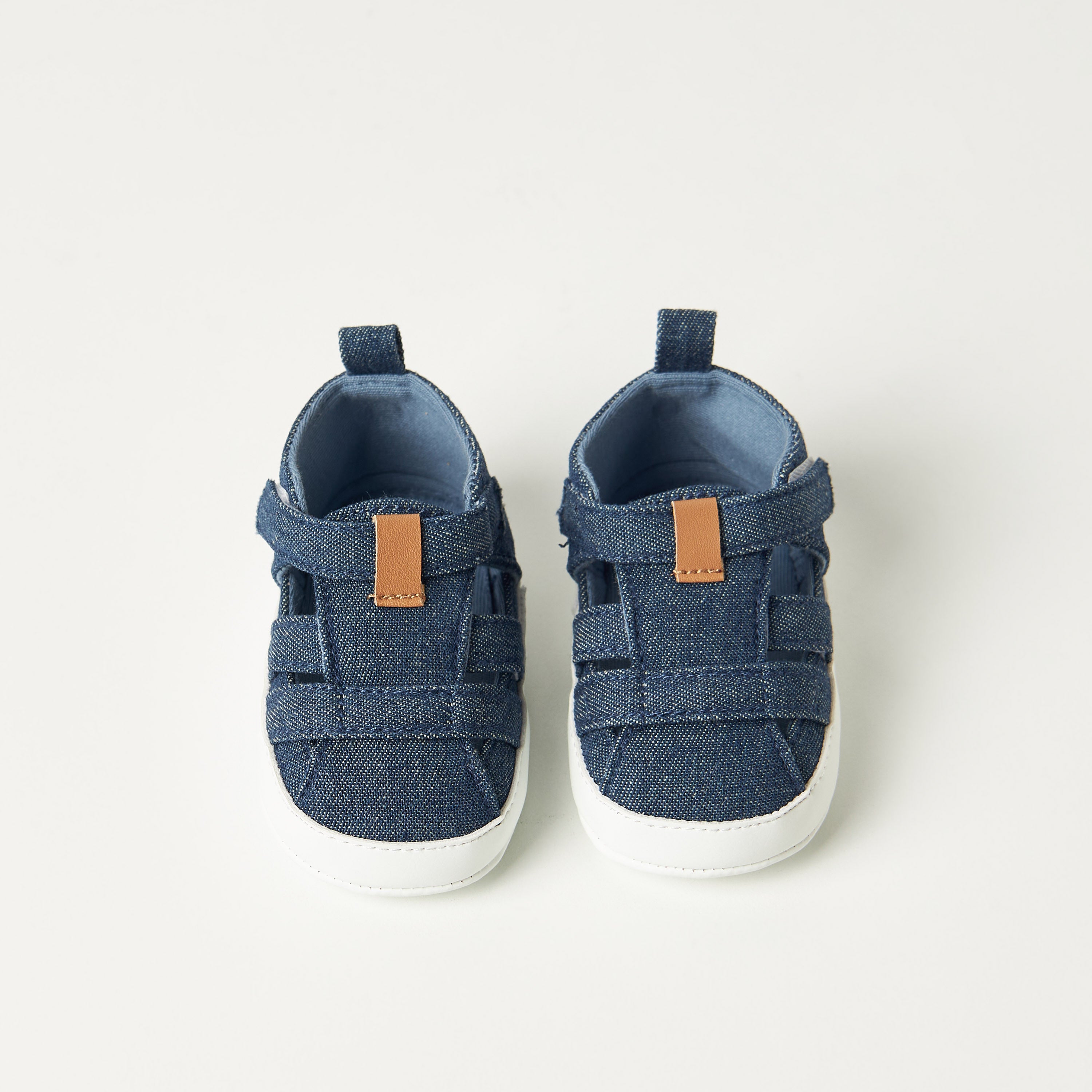 Juniors Textured Booties with Hook and Loop Closure