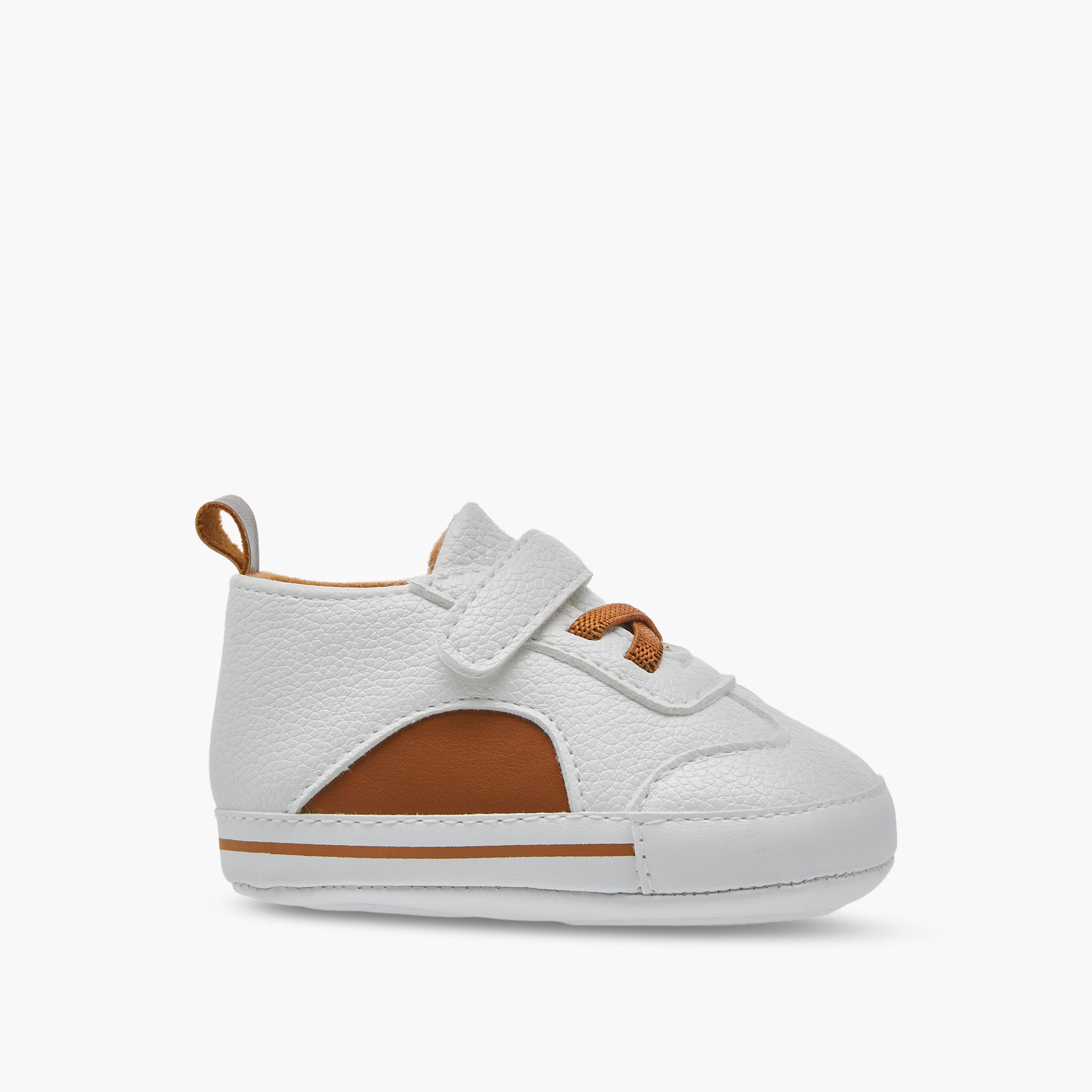 Juniors Booties with Hook and Loop Closure, Panelled Design