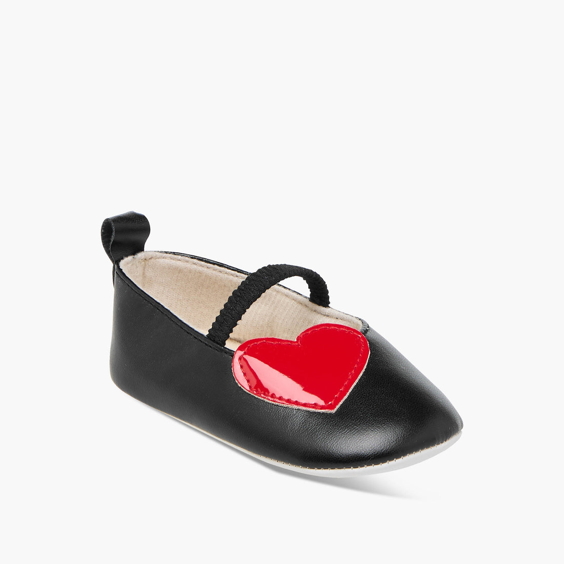 Juniors Heart Accent Slip-On Booties with Elastic Strap