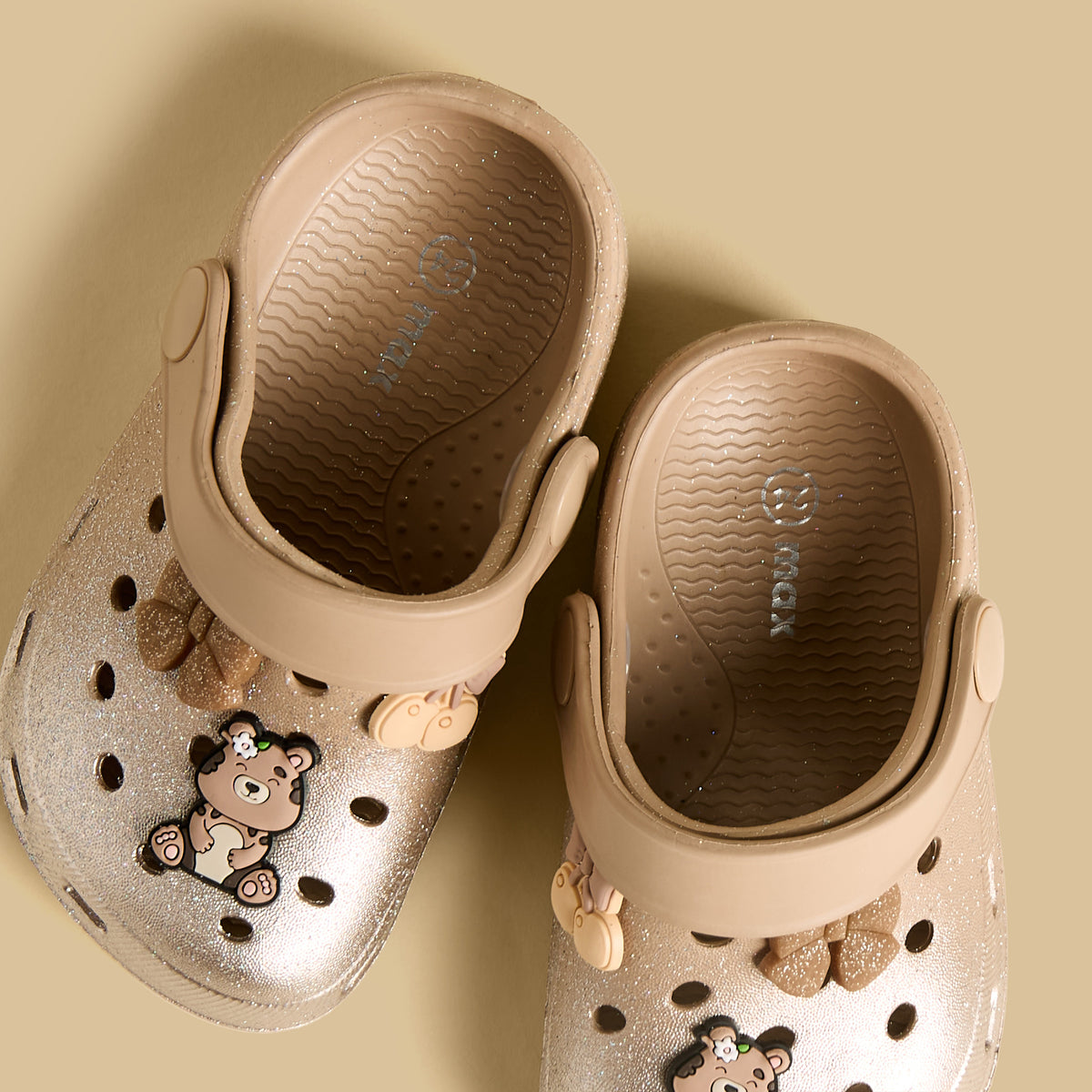 Teddy Bear Applique Clogs with Backstrap