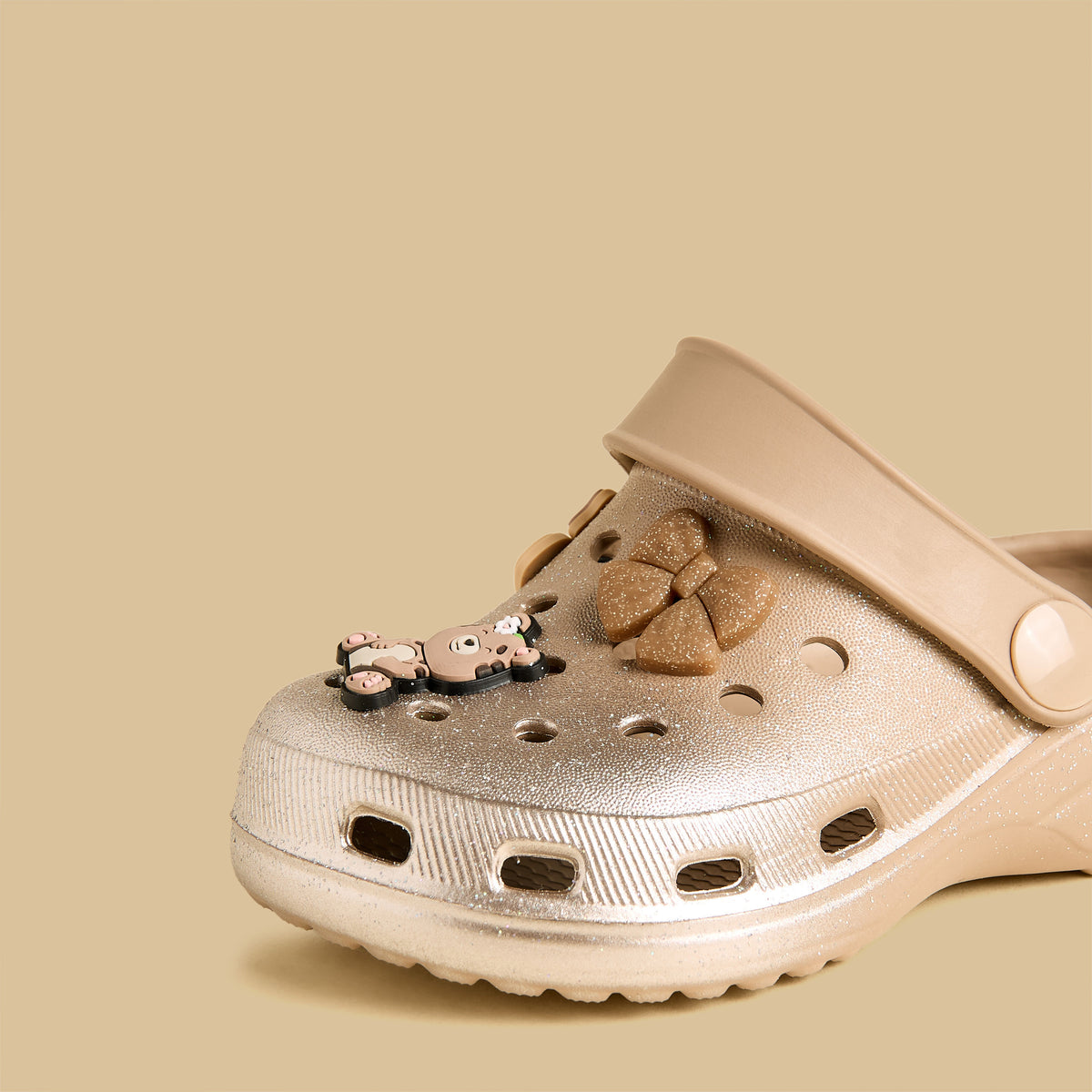 Teddy Bear Applique Clogs with Backstrap