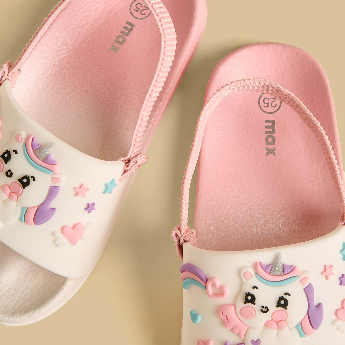 Unicorn Applique Slides