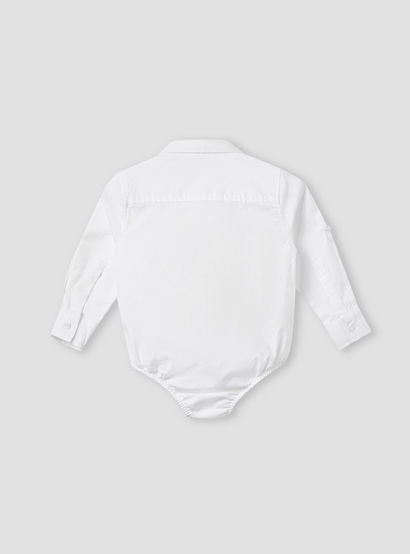 Solid Long Sleeves Shirt Style Bodysuit with Button Closure and Roll-Up Tab-baby-boys-clothing-bodysuits-image-3