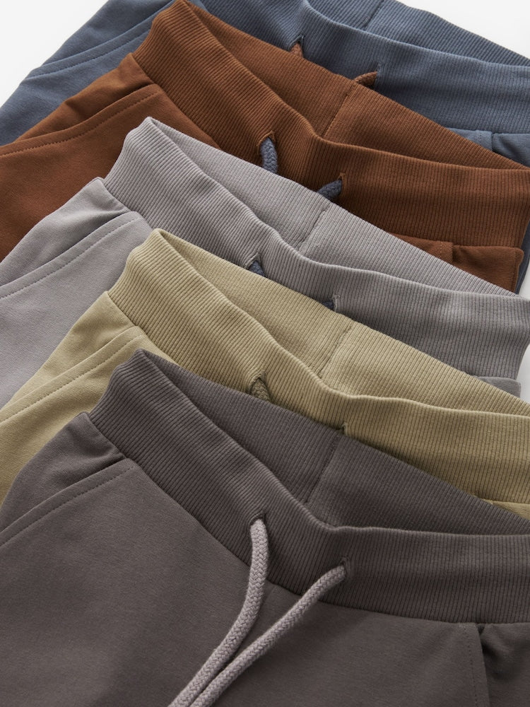 Khaki/Grey/Blue Skinny Fit Joggers 5 Pack (3mths-7yrs)