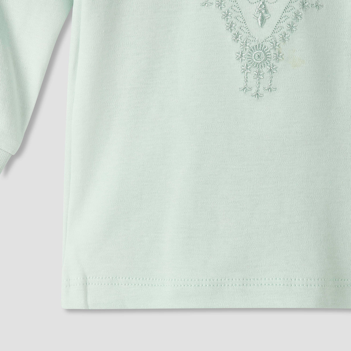 Giggles Cotton Henley Neck Long Sleeve Pyjama Set with Embroidery