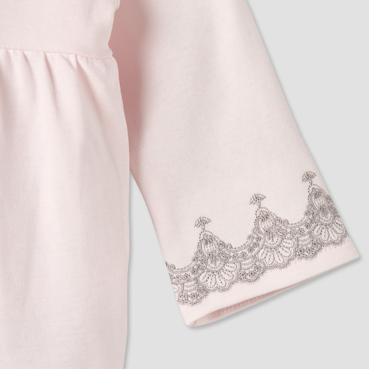 Giggles Cotton Henley Neck Long Sleeve Pyjama Set with Embroidery