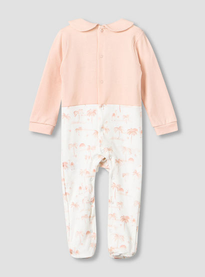 Juniors Cotton Collared Neck Long Sleeve Sleepsuit with Snap Button Closure-baby-girls-clothing-nightwear-sleepsuits-image-3