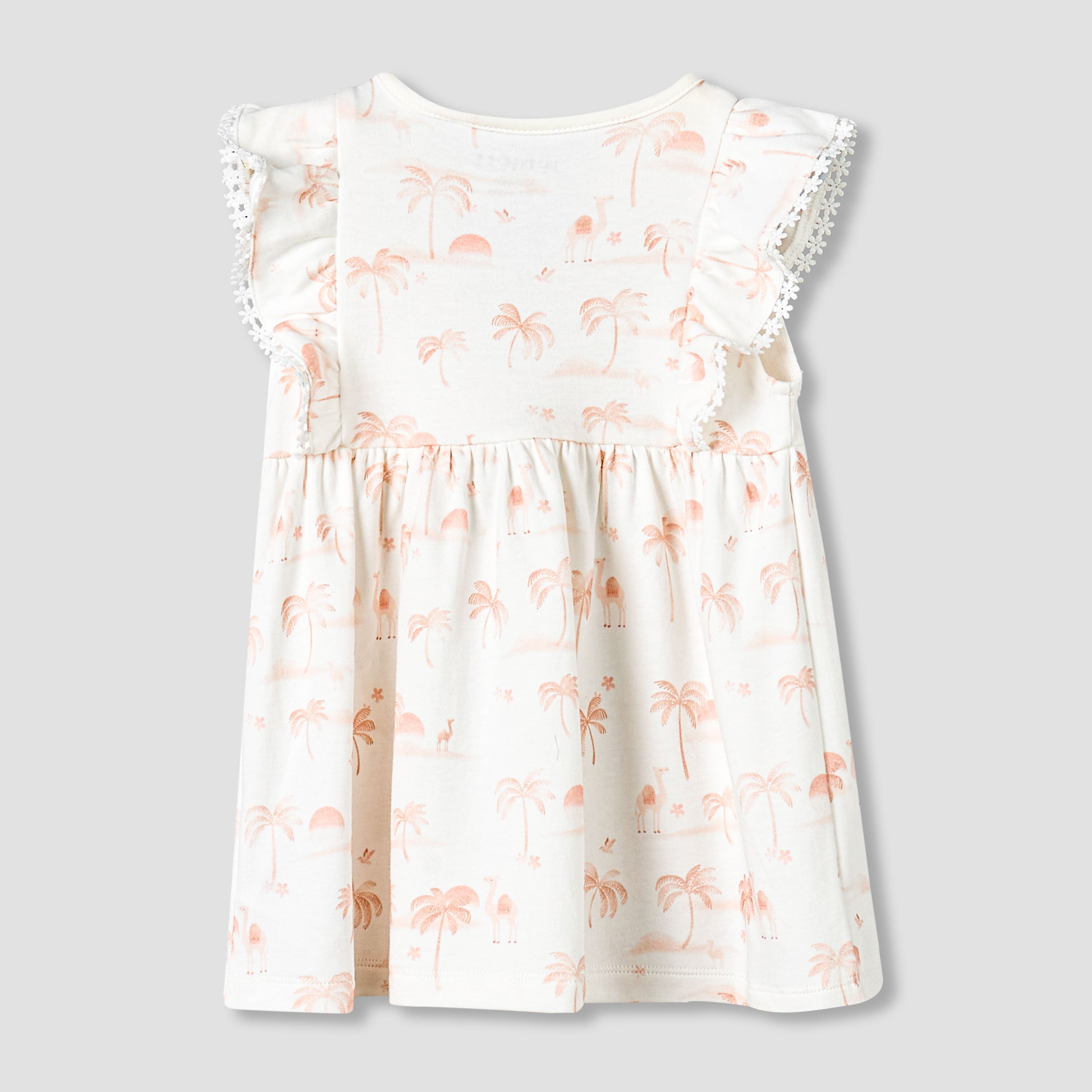 Juniors Round Neck Sleeveless Dress with Snap Button Closure