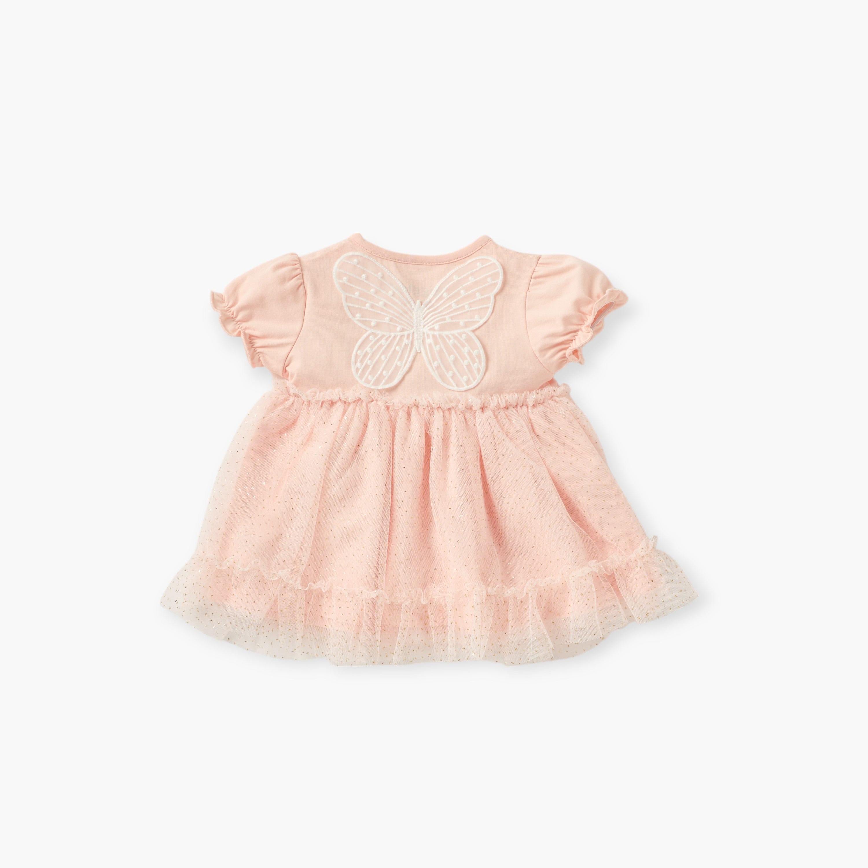 Giggles Butterfly Embellished Dress and Headband Set