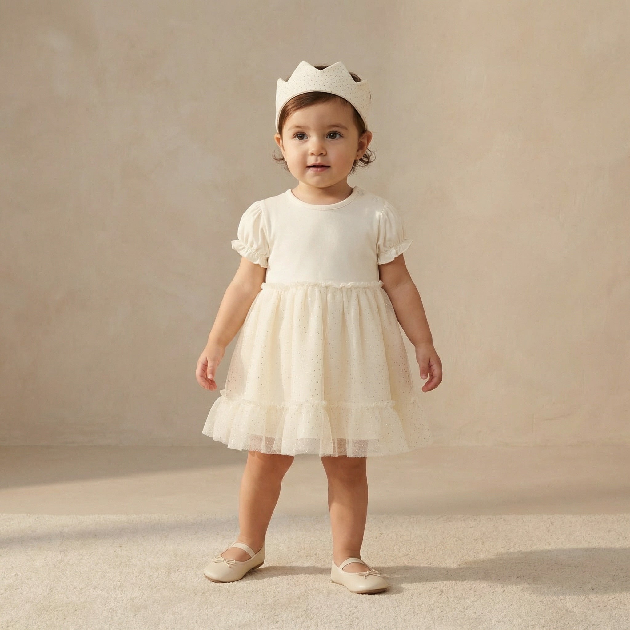 Giggles Butterfly Embellished Dress and Headband Set
