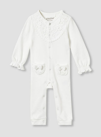 Giggles Lace Panel Sleepsuit with Long Sleeves-baby-girls-clothing-nightwear-sleepsuits-image-1
