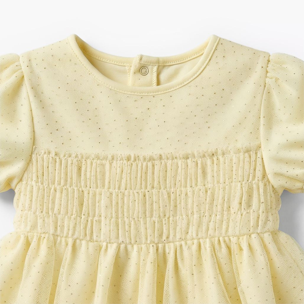 Giggles Round Neck Short Sleeve Dress with Hairband