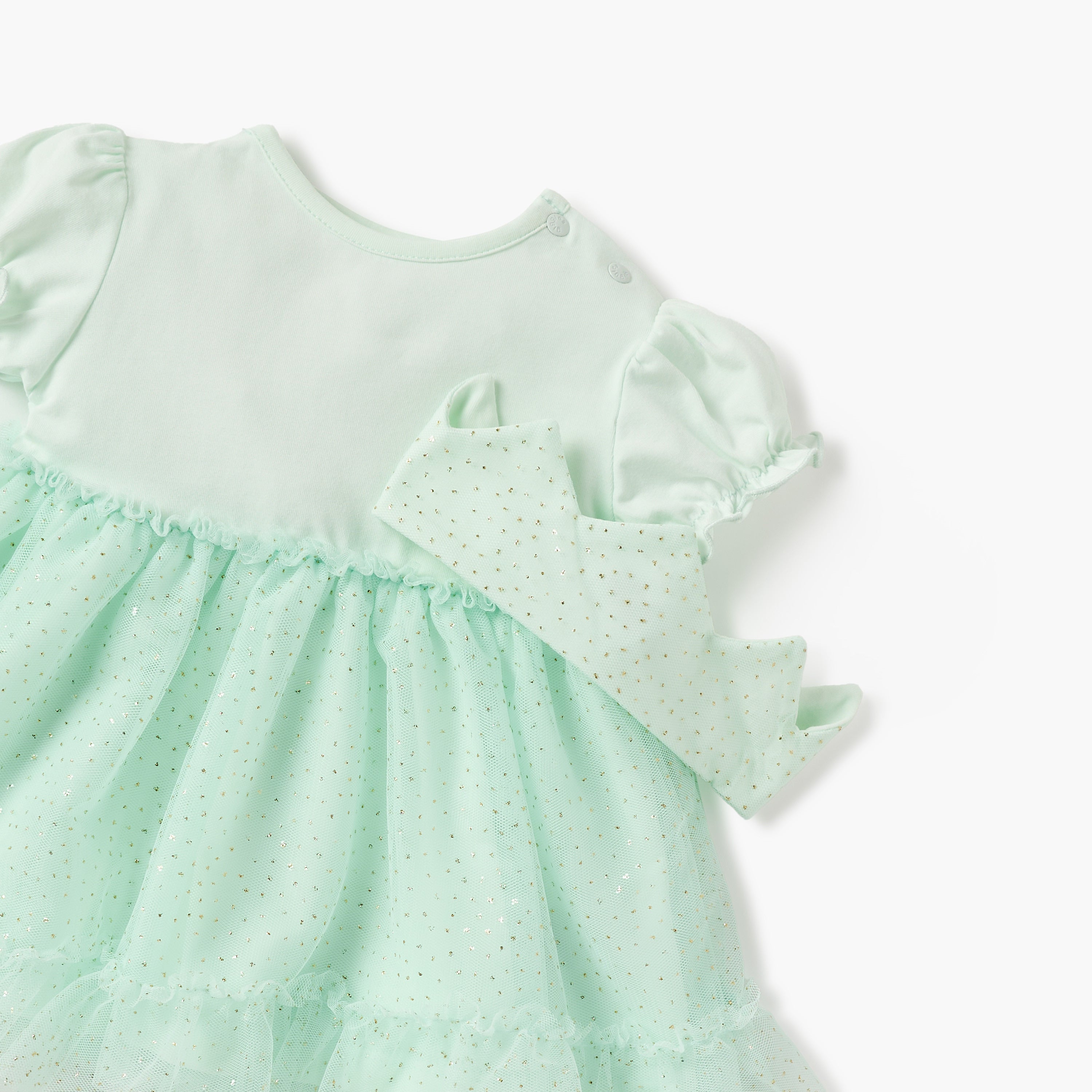 Giggles Butterfly Embellished Dress and Headband Set