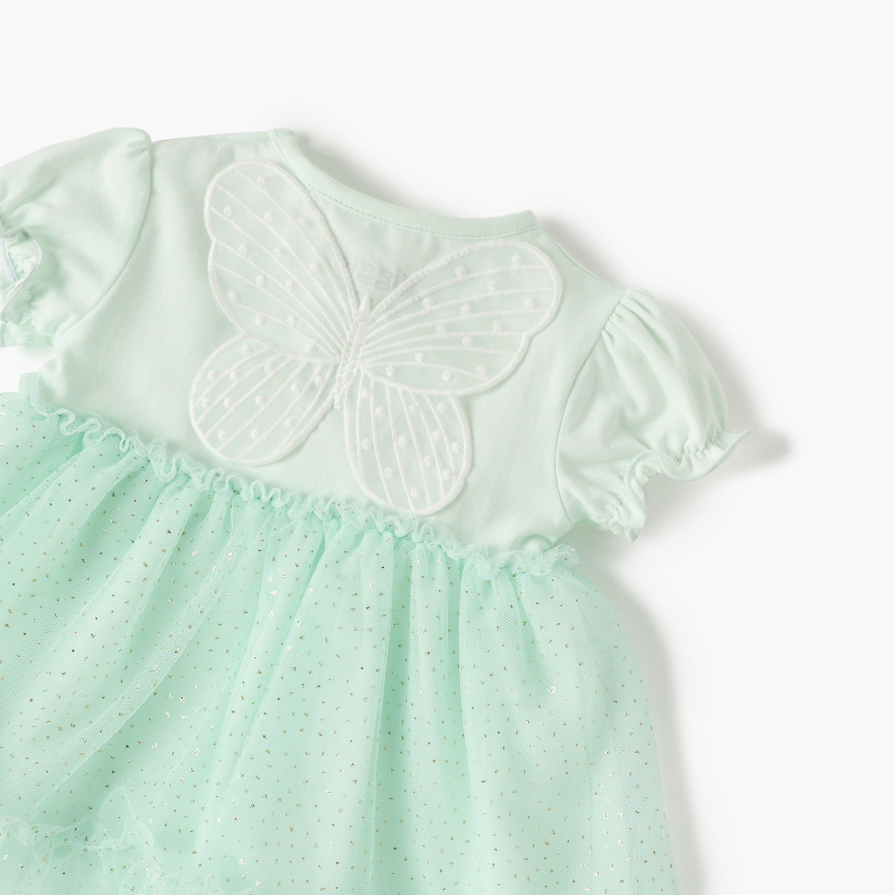 Giggles Butterfly Embellished Dress and Headband Set