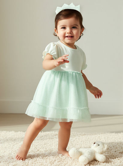 Giggles Butterfly Embellished Dress and Headband Set-baby-girls-clothing-dressesandjumpsuits-image-1